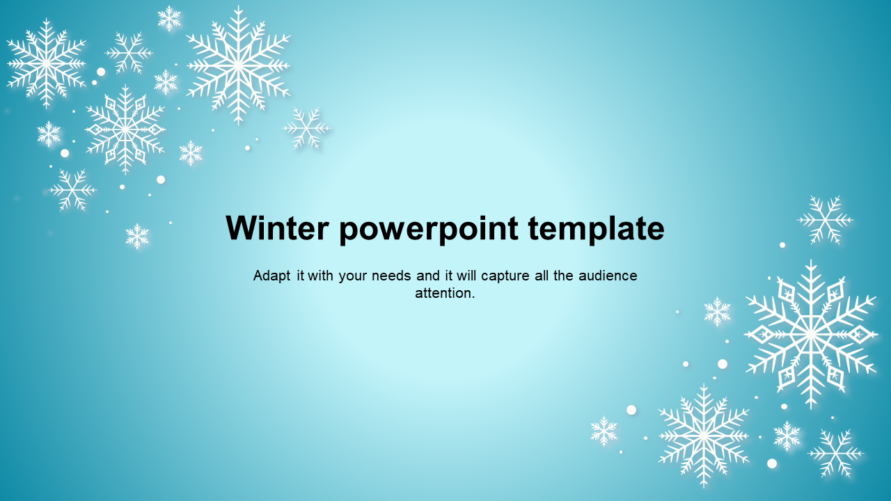 Editable Winter PowerPoint Template For Title Slide